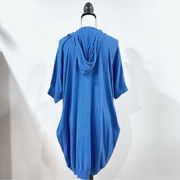 NWT Minnie Rose Oversized Relaxed Fit Blue Dress Pockets Cotton, Women M/L - Picture 3 of 13